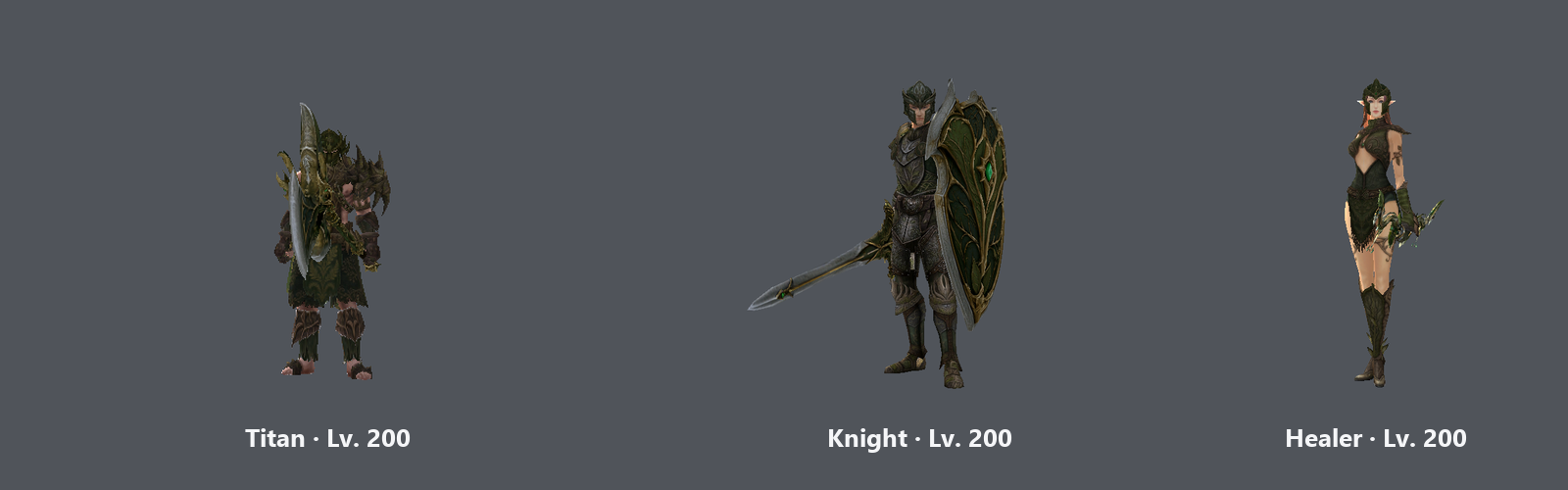 Ascendant Woods: Titan, Knight and Healer.