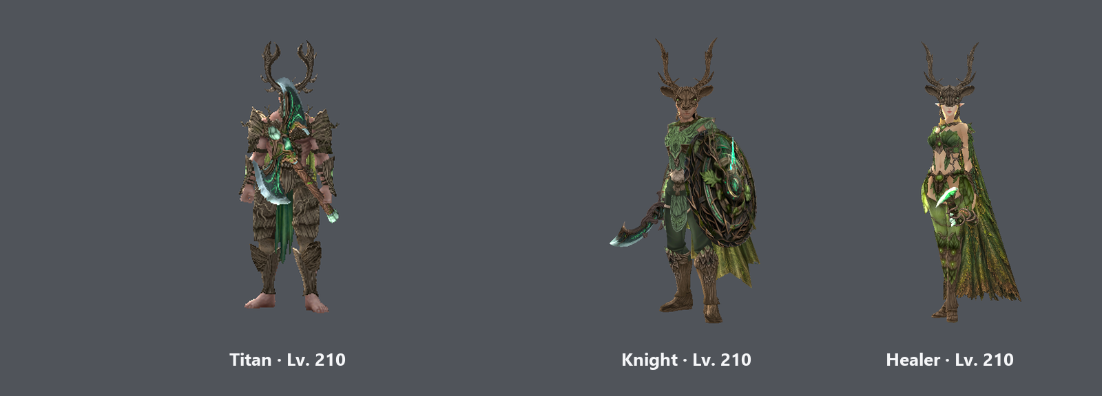 Eternal Woods: Titan, Knight and Healer.