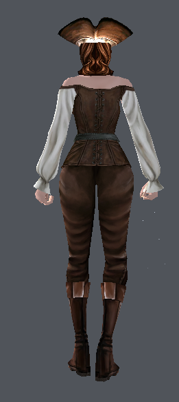 Huntress Pirate – Back View
